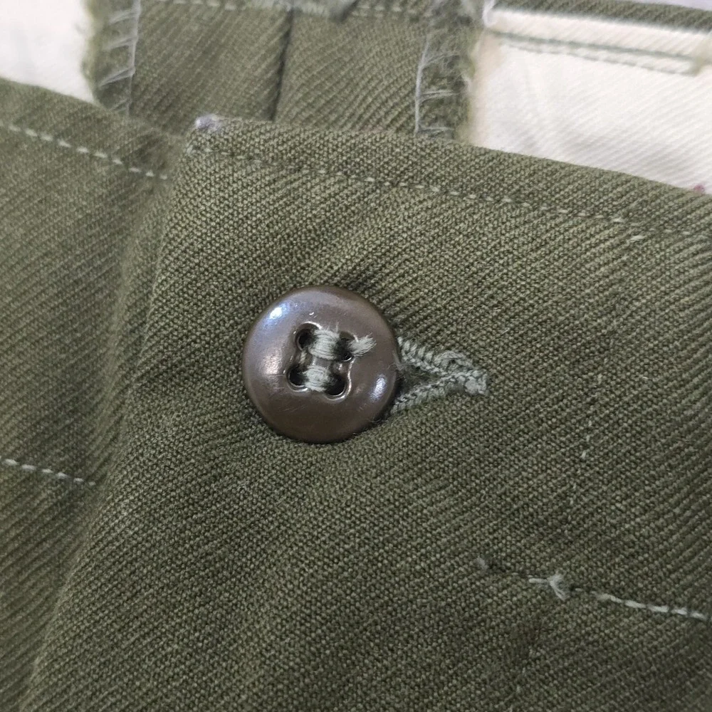 US Army M-1951‎ Heavy Wool Field Trousers 50s Korean War Waldes Zip Medium 34x26